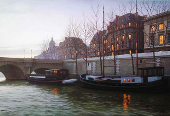 Boats on the Seine, by Alexei Butirskiy