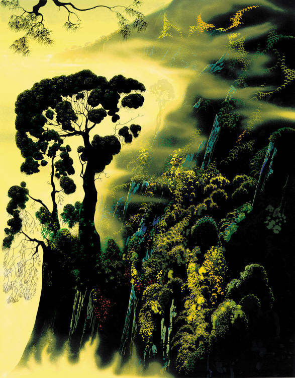Sunset Silhouette, by Eyvind Earle
