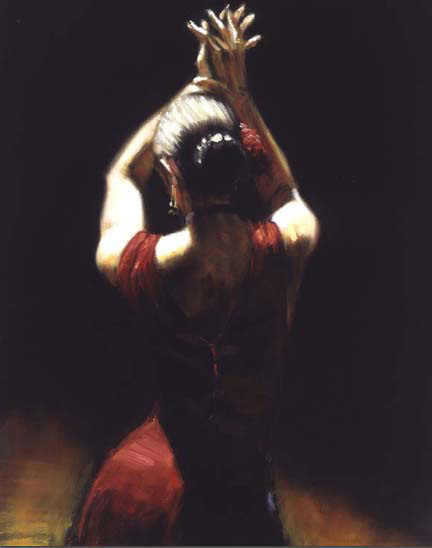 Flamenco Dancer, by Fabian Perez