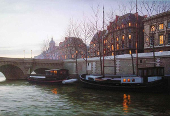 Boats on the Seine, by Alexei Butirskiy