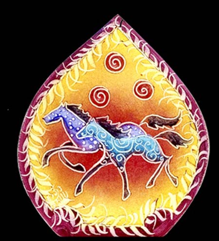 Sunset Horses Night Light, by Ulla Darni