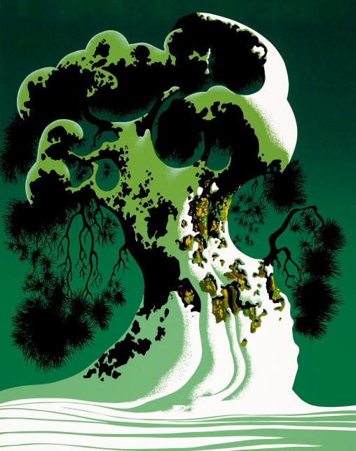 Snow Covered Bonsai, by Eyvind Earle