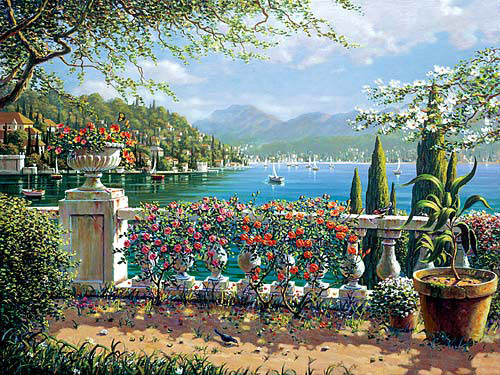 Terrace in Bellagio, by Bob Pejman