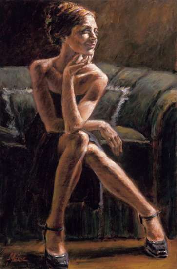 El Verde Sofa I, by Fabian Perez