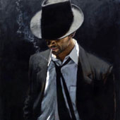 Man in Black Suit III, by Fabian Perez