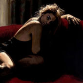 Rojo Sillon II, by Fabian Perez