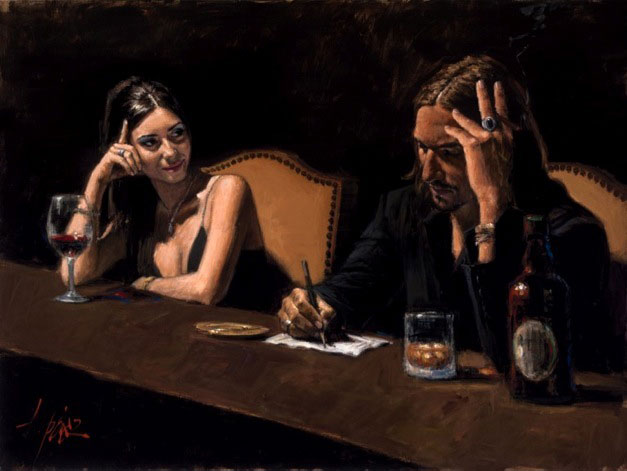 Self Portrait with Monica, by Fabian Perez