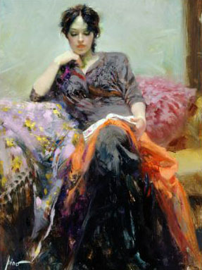 Her Favorite Book, by Pino Daeni