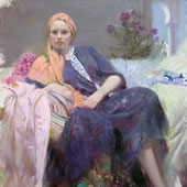The Orange Scarf  , by Pino Daeni